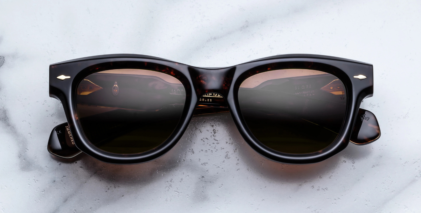 Jacques Marie Mage - Muhammed Ali Kollektion - Kinshansa Agar Sonnenbrille in Braun - limitierte, handgefertigte Luxusbrille aus Japan