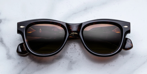 Jacques Marie Mage - Muhammed Ali Kollektion - Kinshansa Agar Sonnenbrille in Braun - limitierte, handgefertigte Luxusbrille aus Japan