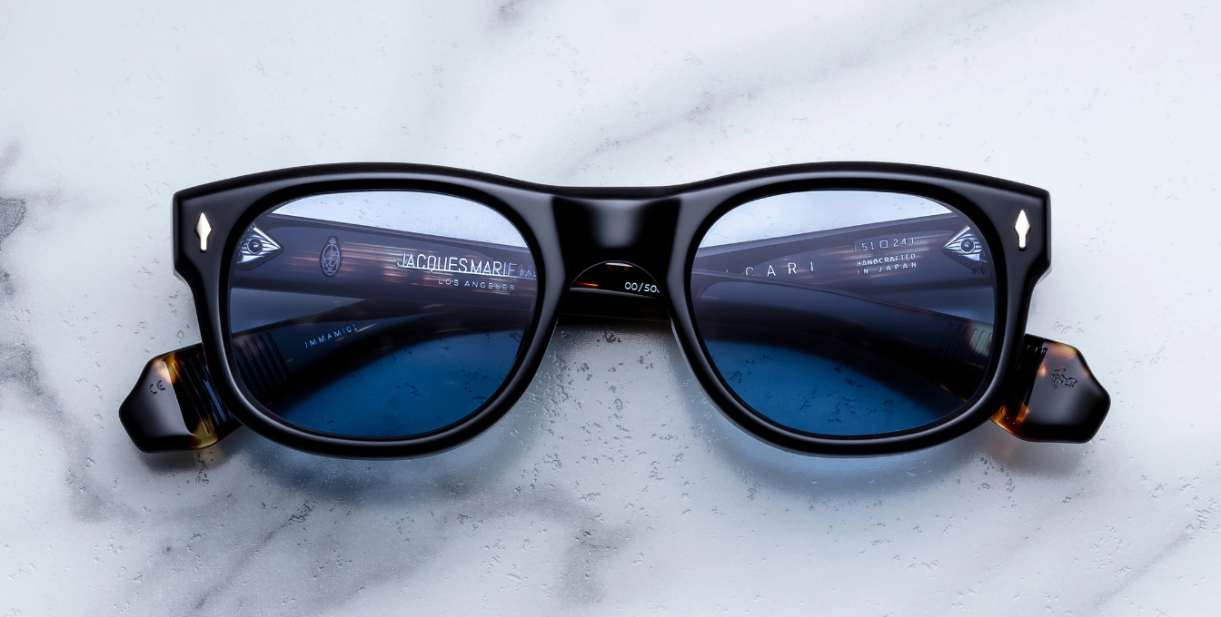 Jacques Marie Mage Amilcar Noir Sonnenbrille in Schwarz - limitierte, handgefertigte Luxusbrille