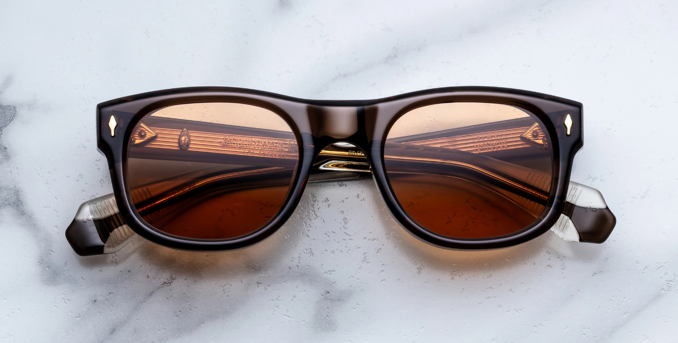 Jacques Marie Mage Amilcar London Sonnenbrille in Braun - limitierte, handgefertigte Luxusbrille