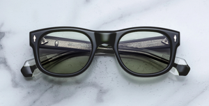Jacques Marie Mage Amilcar Borneo Sonnenbrille in Schwarz - limitierte, handgefertigte Luxusbrille mit runder Form
