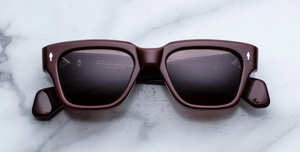 Jacques Marie Mage Fellini Bordeaux Empire Sonnenbrille in Rot - limitierte, handgefertigte Luxusbrille 