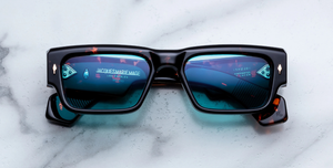 Jacques Marie Mage Engel | Aegen Sonnenbrille in Braun - limitierte, handgefertigte Luxusbrille aus Japan