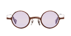 Runde Kuboraum Z17 BZ Sonnenbrille in Bronze - handgefertigte Metall Luxusbrille