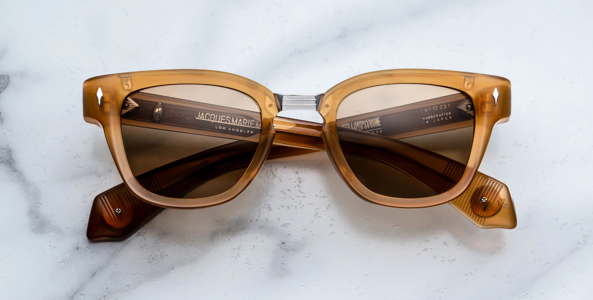 Eckige Barronette | Yellowstone VII | Brush Sonnenbrille in Braun - limitierte, handgefertigte Luxusbrille 