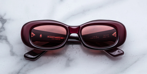 Jacques Marie Mage Ann Sonnenbrille in Amarena - limitierte, handgefertigte Luxusbrille 