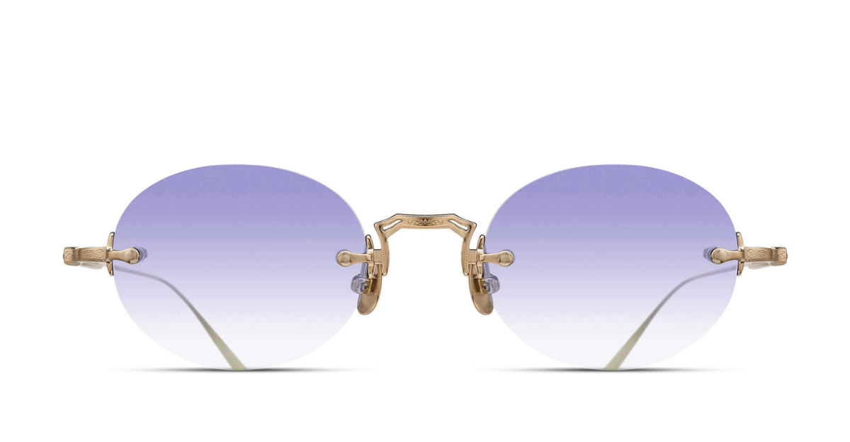 Front Cartier sunglasses in gold/blue