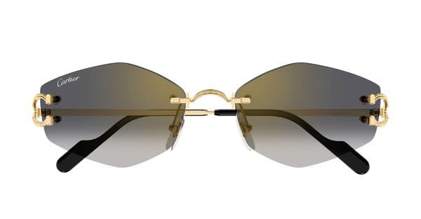 Cartier CT0620S 001 Luxury frameless sunglasses in silver with