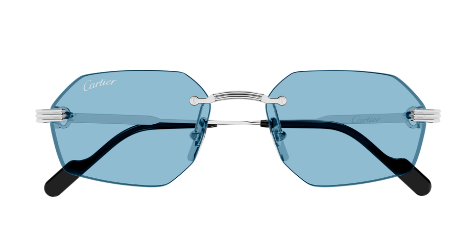 Cartier CT0616S 005 Luxury frameless sunglasses in silver  display picture 3