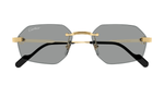 Cartier CT0616S | 004 Rahmenlose Luxus-Sonnebrille in Gold mit grauen Gläsern