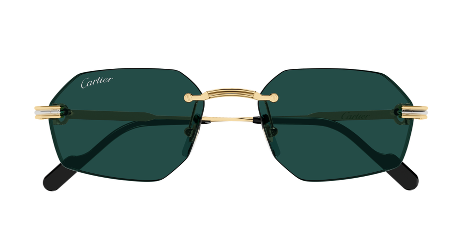 Cartier CT0616S 003 Luxury frameless sunglasses in gold with grey
