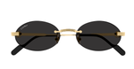 Cartier CT0615S | 006 Rahmenlose Luxus-Sonnebrille in Gold mit grauen Gläsern
