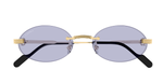 Cartier CT0615S | 009 Rahmenlose Luxus-Sonnebrille in Gold mit lila Gläsern