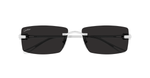 Cartier - Massivgold 18 Karat - CT0647S | PANTHÈRE | 001 Luxussonnenbrille in Silber mit grauen Gläsern, hergestellt in Italien