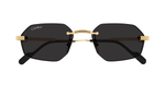Cartier CT0616S | 001 Rahmenlose Luxus-Sonnebrille in Gold mit grauen Gläsern