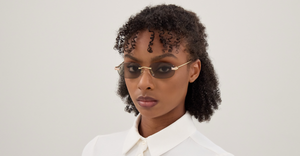Rechteckige Cartier CT0686S | Trinity | 003 Sonnenbrille in Gold - in Italien hergestellte Luxusbrille