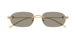 Rechteckige Cartier CT0686S | Trinity | 003 Sonnenbrille in Gold - in Italien hergestellte Luxusbrille