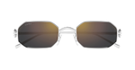 Eckige Cartier CT0682S | Clash  | 007 - Eckige Luxussonnenbrille in Silber mit grauen Gläsern