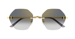 Cartier CT0671S | C de Cartier | 001 - Geometrische Luxussonnenbrille hergestellt in Frankreich in Gold 