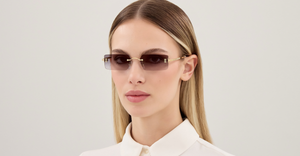 Eckige Cartier CT0672S | C de Cartier | 001 - Luxussonnenbrille hergestellt in Frankreich in Gold 