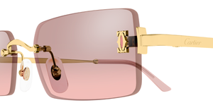 Cartier CT0672S | C de Cartier | 004 - Luxussonnenbrille hergestellt in Frankreich in Gold 