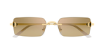 Eckige Cartier CT0672S | C de Cartier | 003 - Luxussonnenbrille hergestellt in Frankreich in Gold 