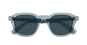 Cartier CT0536S | 004 runde Sonnenbrille mit blauem Rahmen und blauen Gläsern