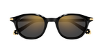 Cartier CT0584S 001 Rahmenlose Luxus-Sonnebrille in Schwarz mit grauen Gläsern