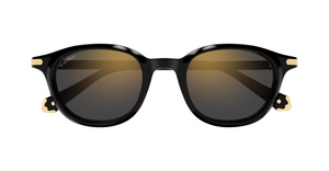 Cartier CT0584S 001 Rahmenlose Luxus-Sonnebrille in Schwarz mit grauen Gläsern