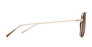 DITA Artoa.57x A-01 | White Gold - Desert Abalone Luxussonnenbrille in Gold mit braunen Gläsern