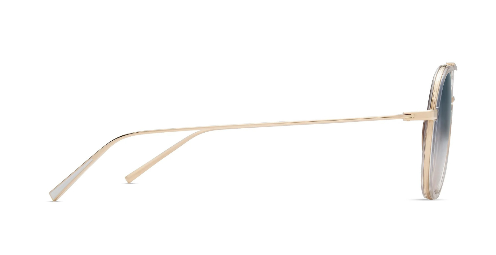 DITA Artoa.79x A-01 | White Gold - Crystal Clear Luxussonnenbrille in Gold mit rosa-blauen Gläsern