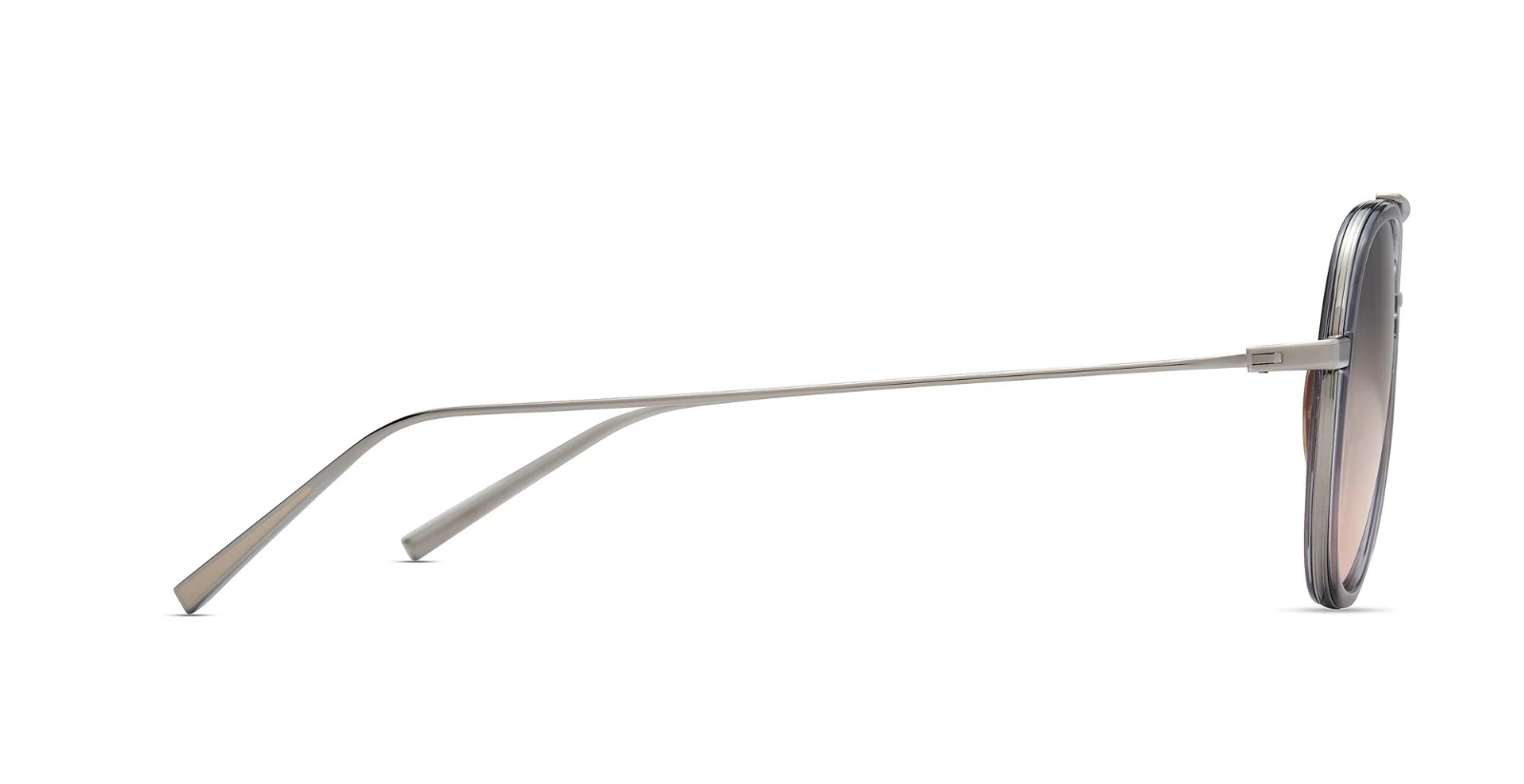 DITA Black Palladium - Morning Fog A-02 Luxussonnenbrille in Silber mit grauen Gläsern