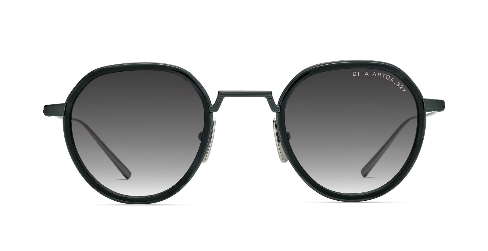 DITA Artoa.82x | Black Iron - Ink Swirl - Antique Silver Luxussonnenbrille in Grau mit grauen Gläsern