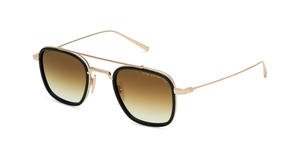 DITA Artoa.27x A-03 | White Gold - Black - Luxussonnenbrille in Weißgold und braunen Gläsern