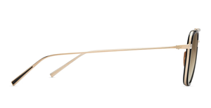 DITA Artoa.27x A-03 | White Gold - Black - Luxussonnenbrille in Weißgold und braunen Gläsern