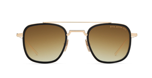 DITA Artoa.27x A-03 | White Gold - Black - Luxussonnenbrille in Weißgold und braunen Gläsern