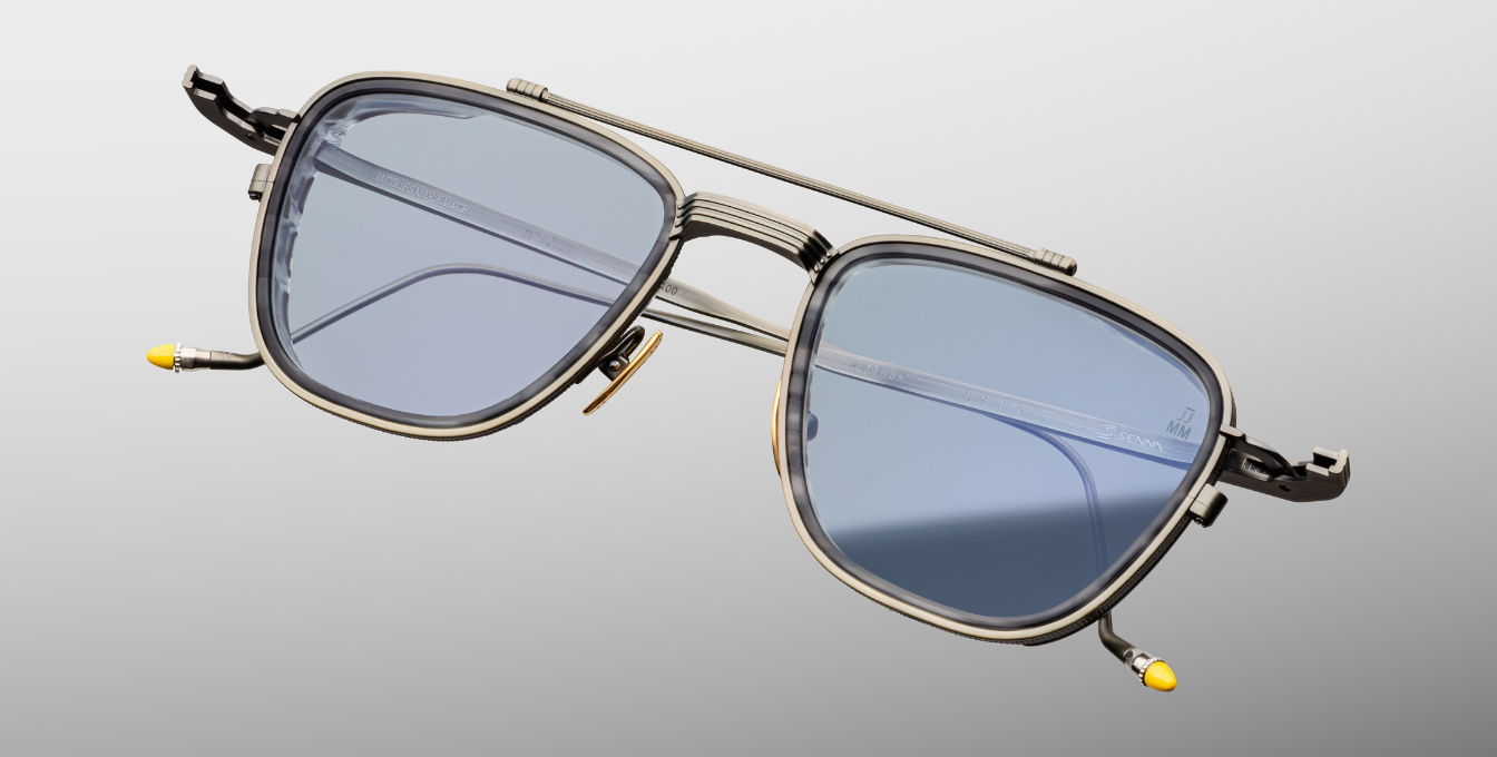 Jacques Marie Mage 1992 Antique Gunmetal Sonnenbrille in Silber - limitierte, handgefertigte Luxusbrille 