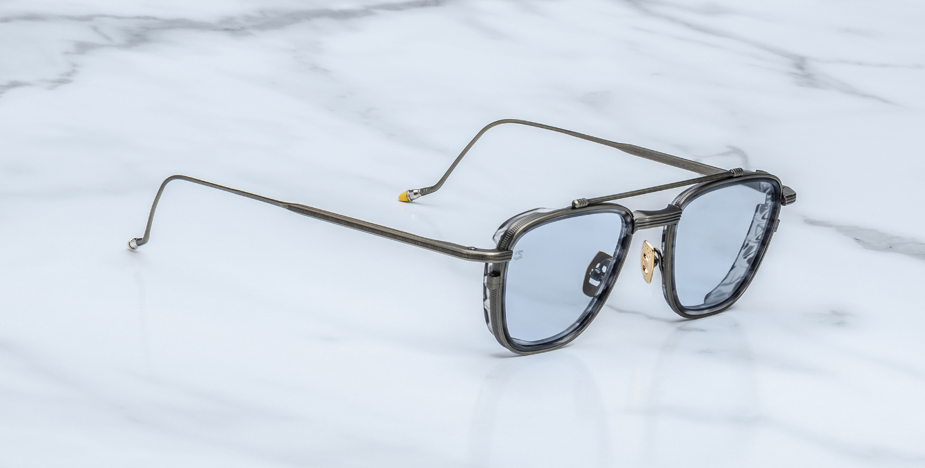 Jacques Marie Mage 1992 Antique Gunmetal Sonnenbrille in Silber - limitierte, handgefertigte Luxusbrille 