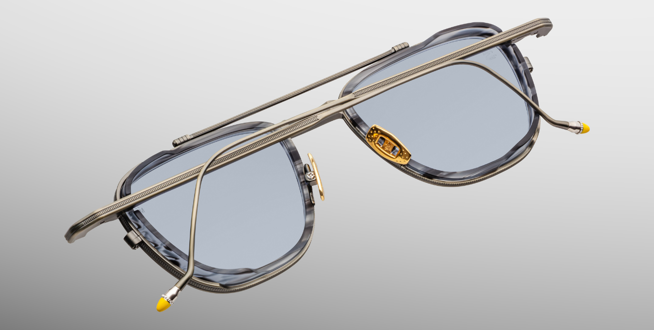 Jacques Marie Mage 1992 Antique Gunmetal Sonnenbrille in Silber - limitierte, handgefertigte Luxusbrille 