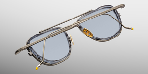 Jacques Marie Mage 1992 Antique Gunmetal Sonnenbrille in Silber - limitierte, handgefertigte Luxusbrille 