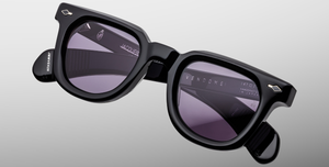 JMM Vendome EPOXY II Fumée - Luxussonnenbrille in Schwarz und lila Gläsern in limitierter Auflage