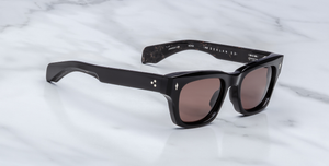 JMM Dealan 53 Willow - Luxussonnenbrille in Schwarz in Braun in limitierter Auflage, handgefertigt in Japan