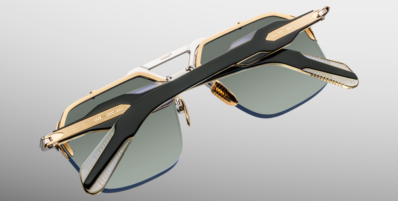 Jacques Marie Mage Silverton Viper Luxussonnenbrille in Silber mit grünen Gläsern