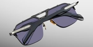 Jacques Marie Mage Silverton Raven Luxussonnenbrille in Silber mit grauen Gläsern