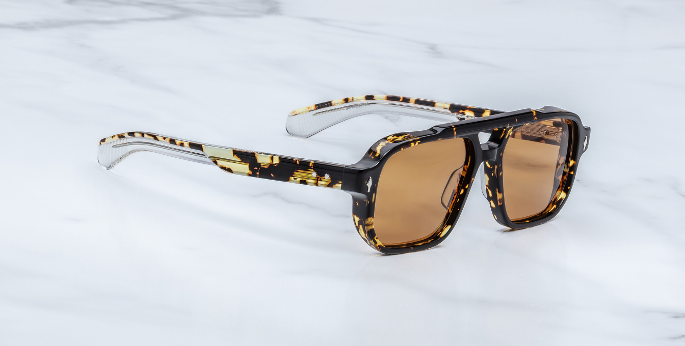 Jacques Marie Mage Evans Tokyo - Luxussonnenbrille in Havanna mit braunen Gläsern, handgefertigt in Japan