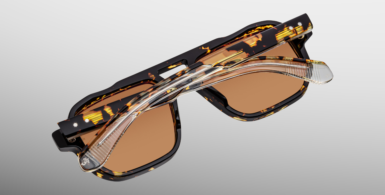 Jacques Marie Mage Evans Tokyo - Luxussonnenbrille in Havanna mit braunen Gläsern, handgefertigt in Japan