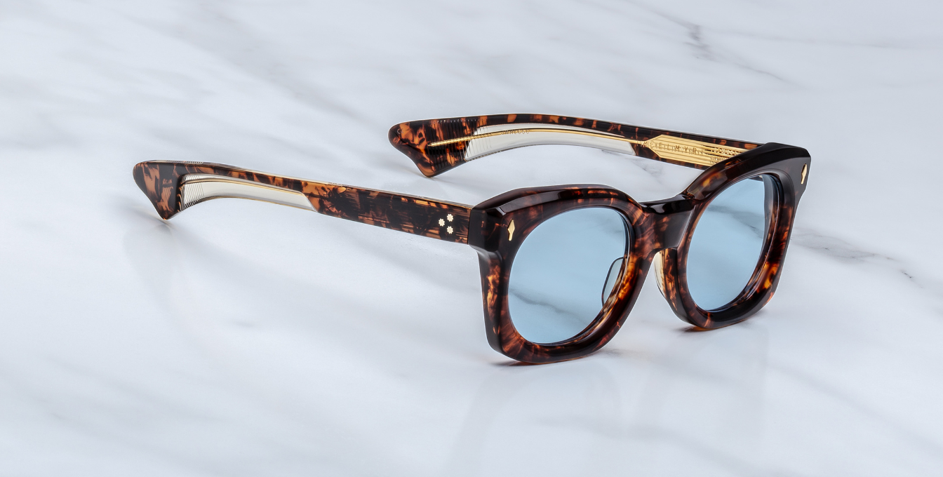 Jacques Marie Mage Elmyr Argyle Sonnenbrille in Braun - limitierte, handgefertigte Luxusbrille 