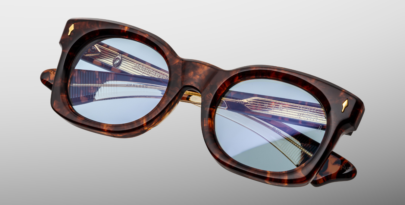Jacques Marie Mage Elmyr Argyle Sonnenbrille in Braun - limitierte, handgefertigte Luxusbrille 
