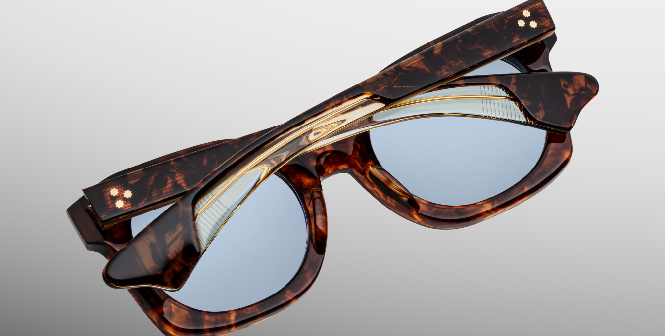 Jacques Marie Mage Elmyr Argyle Sonnenbrille in Braun - limitierte, handgefertigte Luxusbrille 