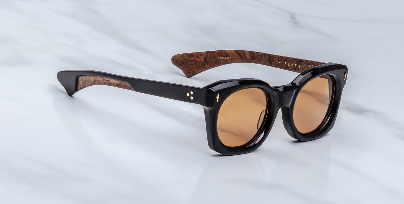Jacques Marie Mage Elmyr Walnut Sonnenbrille in Braun - limitierte, handgefertigte Luxusbrille 